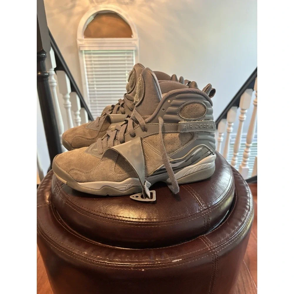 Jordan Air Jordan 8 Retro Cool Grey Suede High Top 2017 305381-014